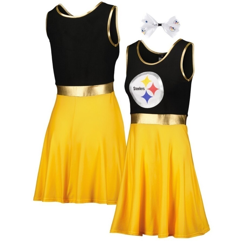 Pittsburgh Steelers Women's Game Day Costume Dress Set - Picture 2 of 5